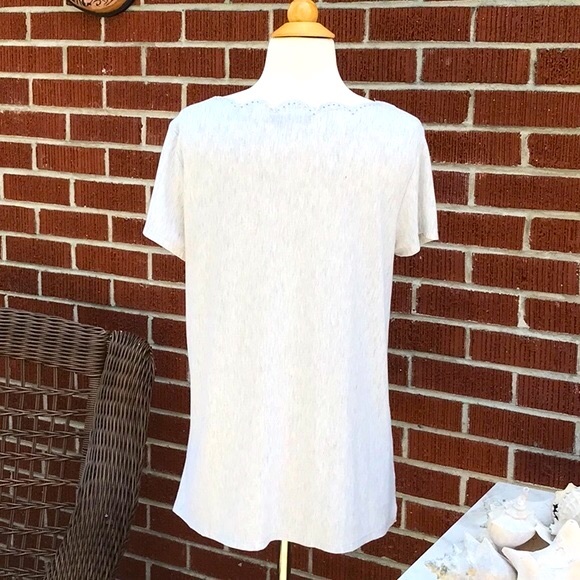 Max Jeans Short Sleeve Tunic T-shirt in Heathered Grey Size Large - Picture 6 of 12